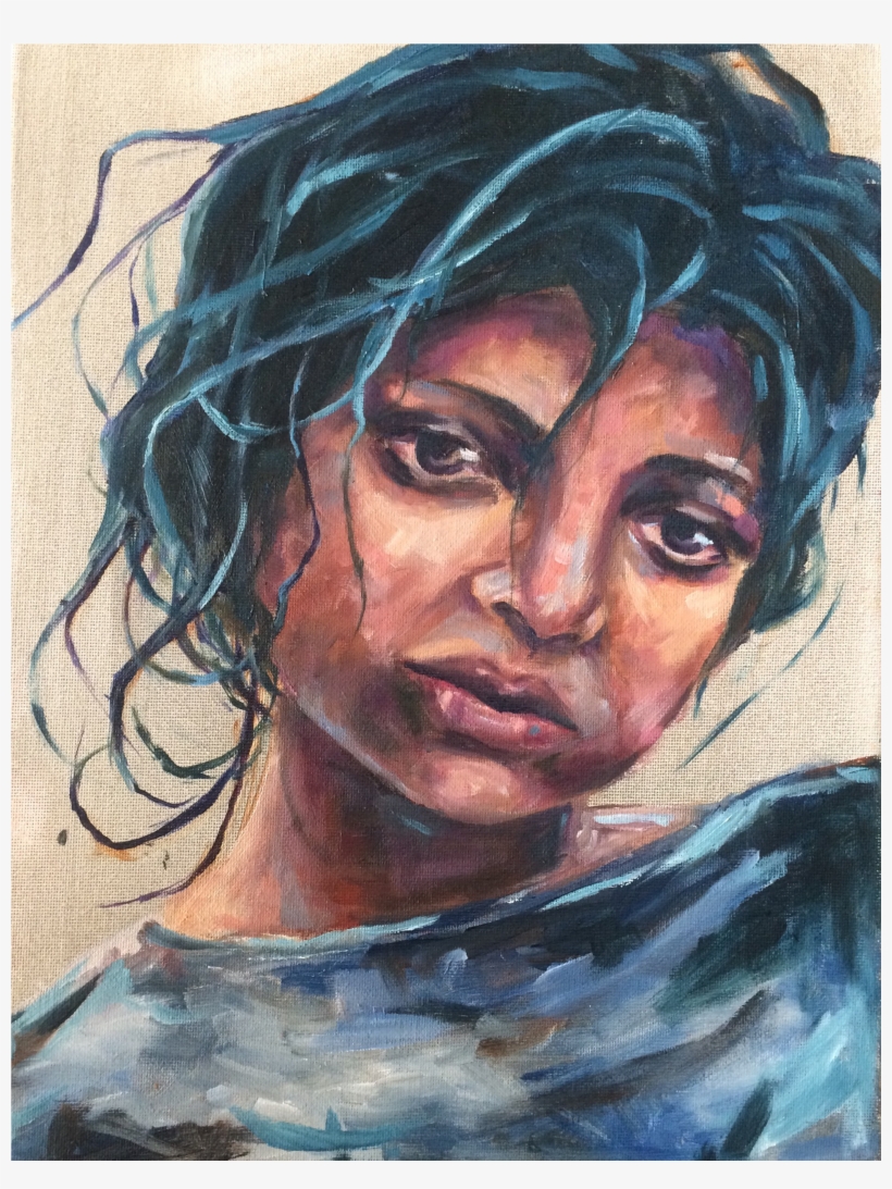 Oil On Canvass 12"x16" - Self-portrait, transparent png