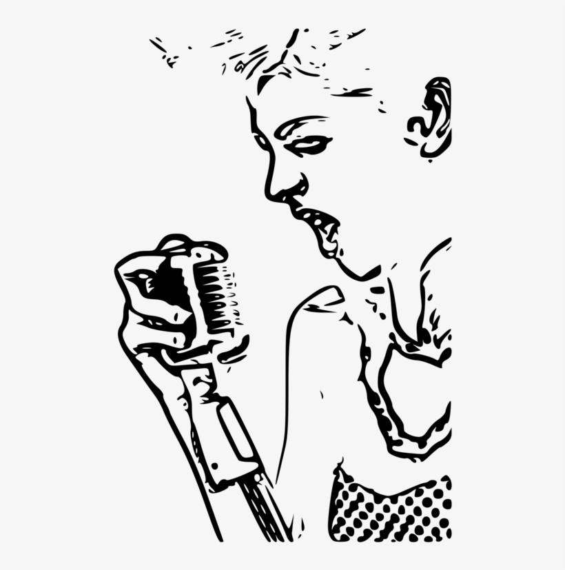 Microphone Karaoke Singing Music Drawing Singer Png 500x750 PNG