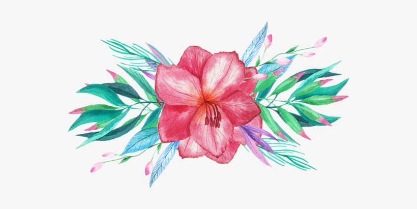 Tropical Watercolor Png Vector Freeuse Library - Tropical Flowers Tropical Watercolor Png, transparent png
