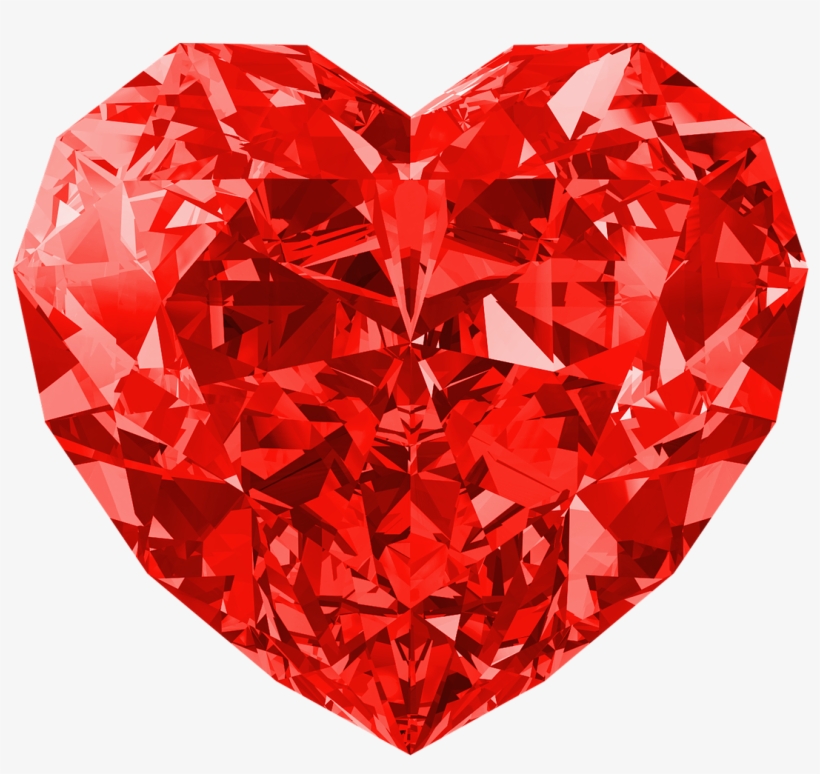 Diamond Isolated Transparent Transparent D - Red Heart Diamond Png, transparent png