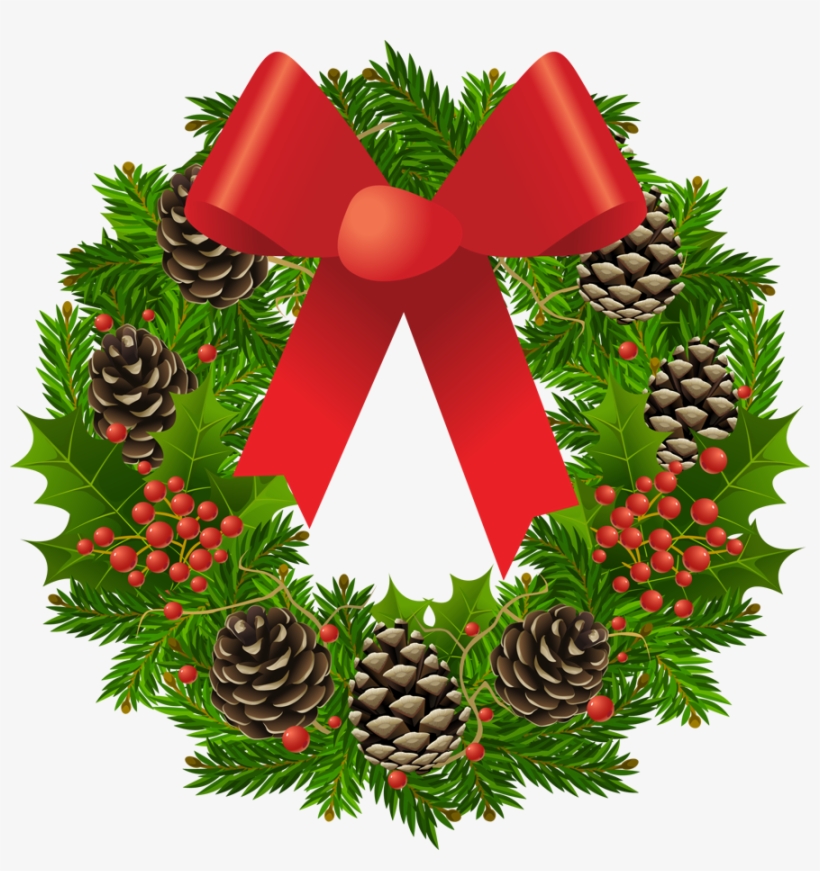 Transparent Christmas Wreath Clipart Picture - Christmas Wreath Clipart Png, transparent png