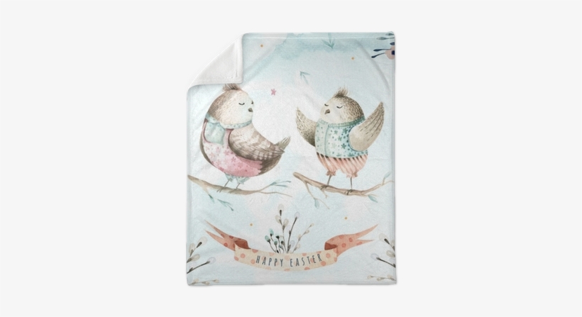 Hand Drawing Easter Watercolor Flying Cartoon Bird - Drawing, transparent png