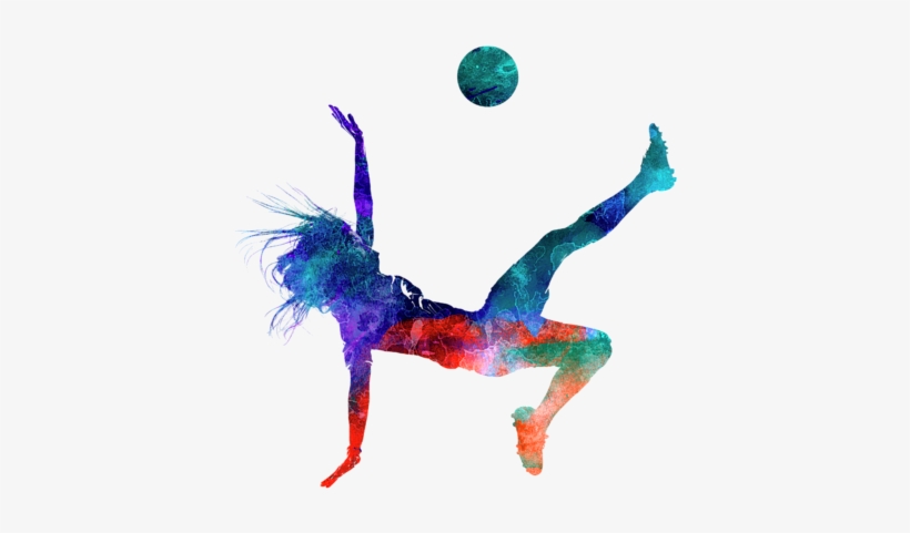 Bleed Area May Not Be Visible - Abstract Soccer Player Art, transparent png
