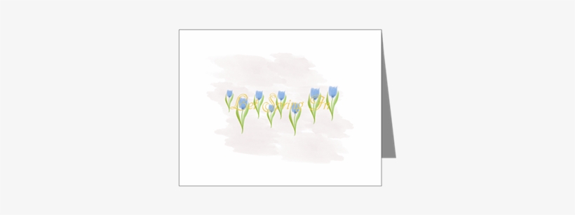 Tulips Spring Watercolor Note Cards - Envelope, transparent png