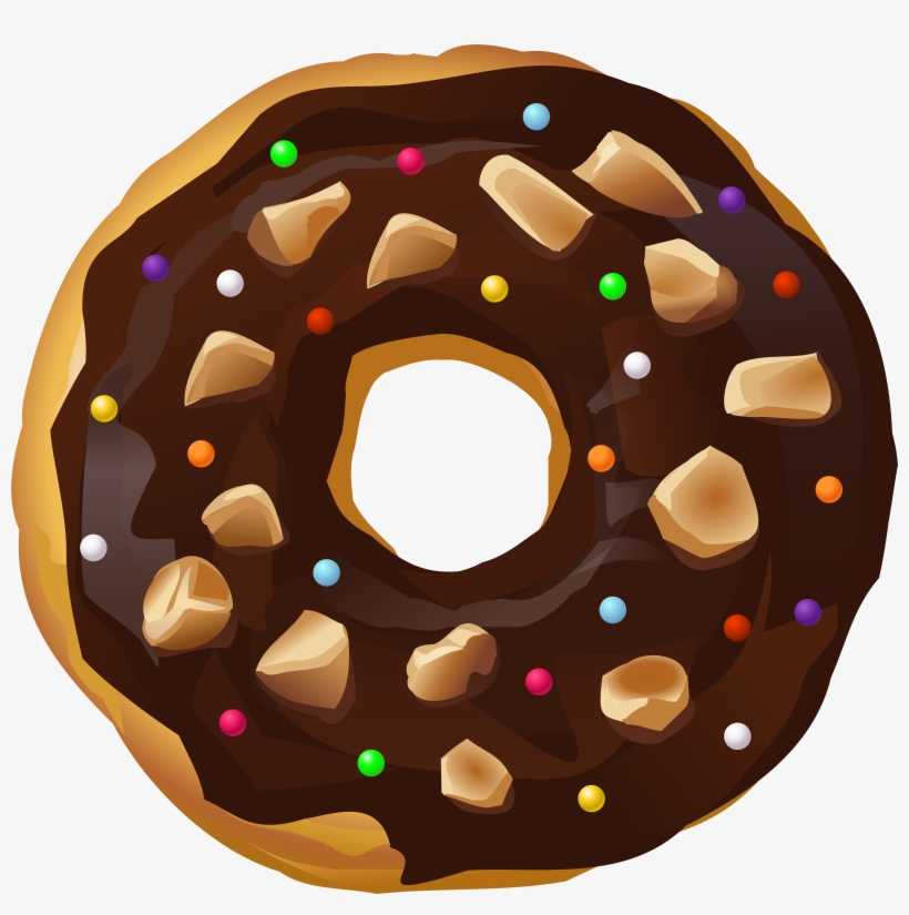 Chocolate Donut Transparent Png Clip Art Image, transparent png