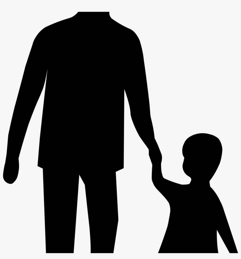 Adult And Child By Liftarn - Adult And Child Silhouette, transparent png