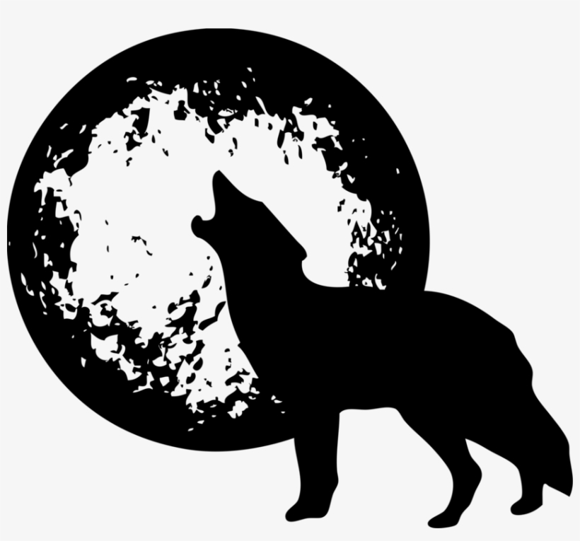 Wolves And Moon - Wolf Howling At Moon Transparent, transparent png