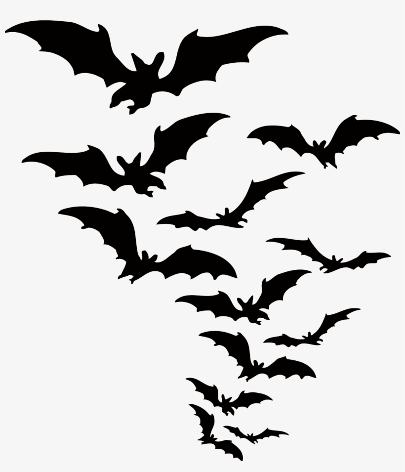 Halloween Clipart Transparent - Bats Png, transparent png
