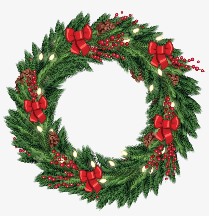 Free Christmas Wreath Graphic From Tradigitalart, transparent png