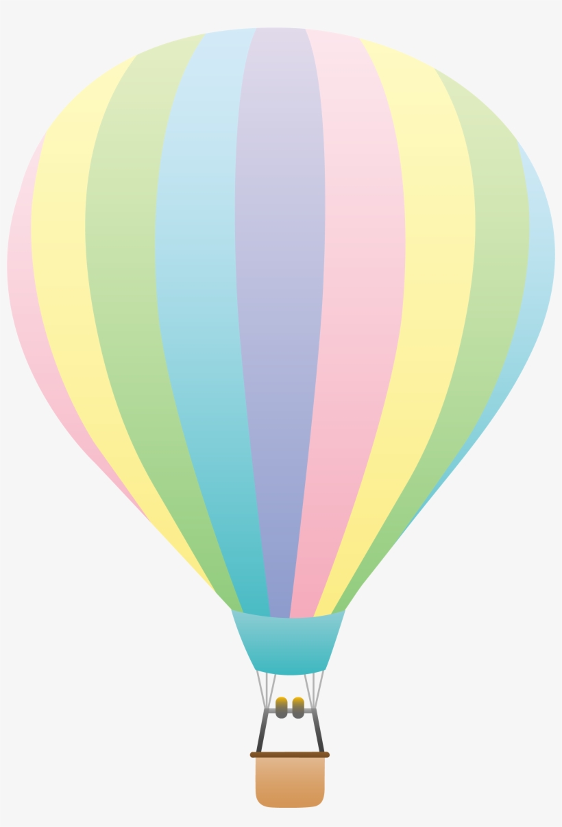 Pretty Pastel Balloons - Cute Hot Air Balloon, transparent png