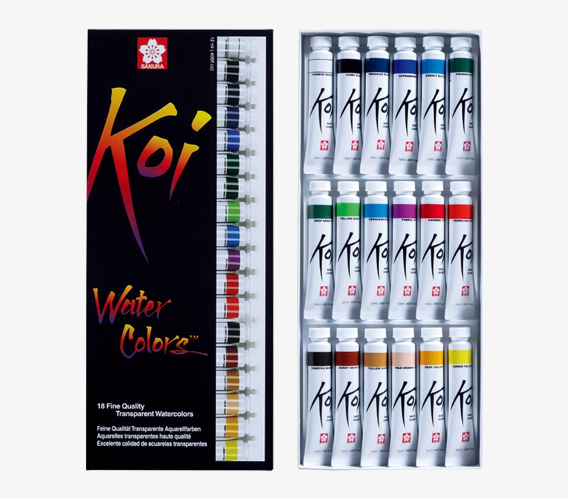 Koi Water Colors - Koi Watercolor Tubes 18, transparent png
