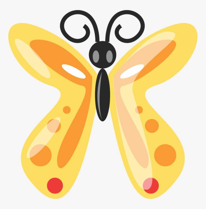 Free Graphics Of Butterfly Golden - Butterfly Clipart, transparent png