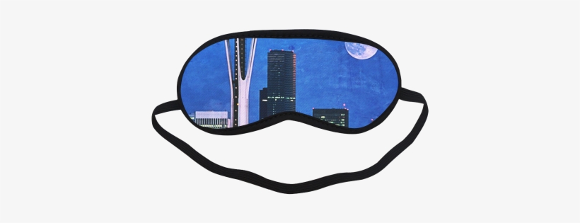 Seattle Space Needle Watercolor Sleeping Mask - Blindfold, transparent png