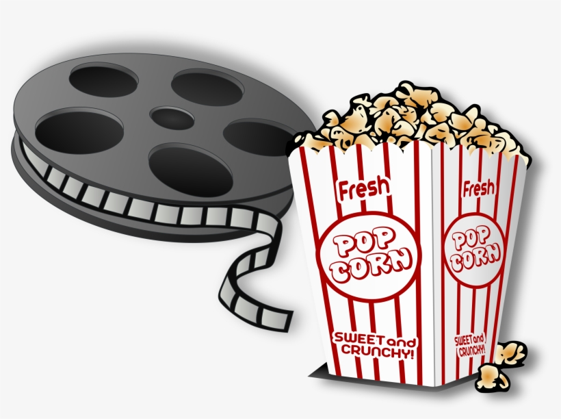 Popcorn Vector Movie Reel - Movie And Popcorn Png, transparent png