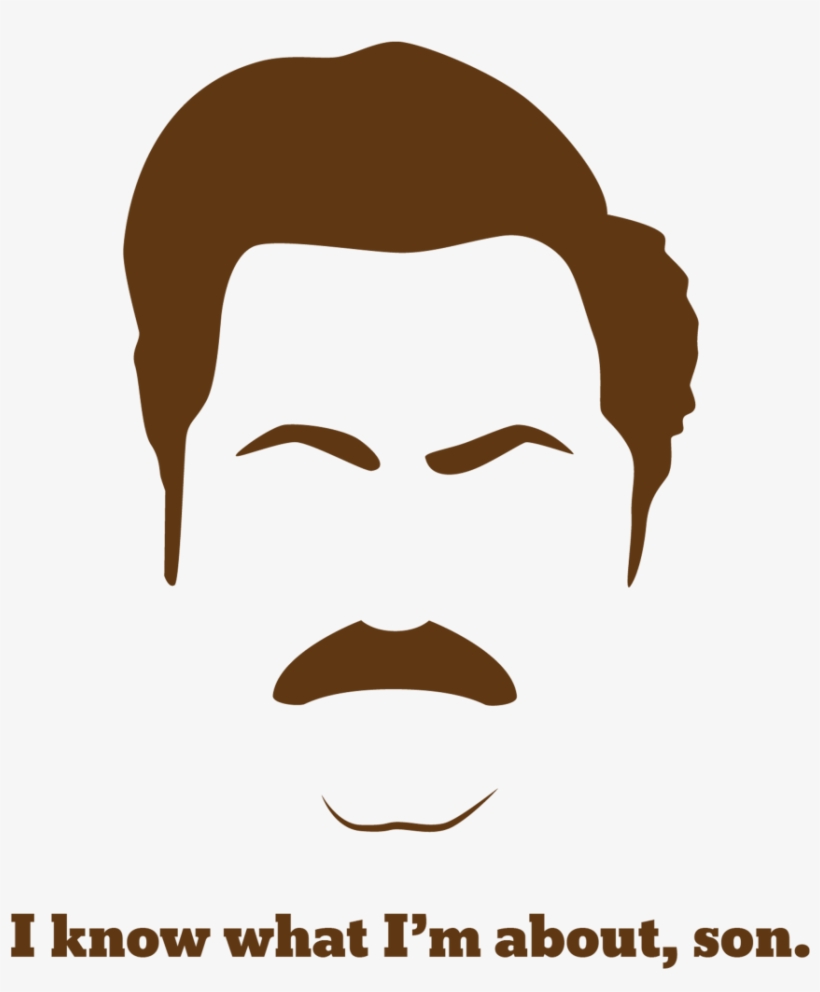 Ron Swanson By Darkmuse - Ron Swanson Pumpkin Carving Stencil, transparent png