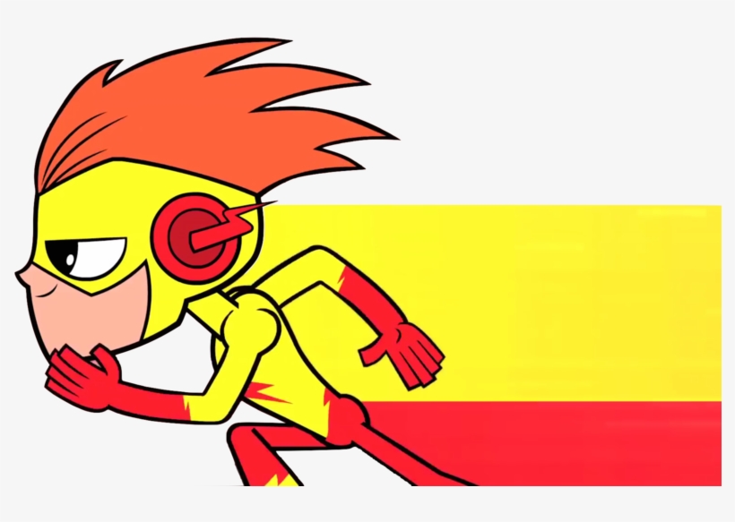 Clipart Stock Teen Titans Go Kid Running By Miniscooby - Teen Titans Go Kid Flash Running, transparent png