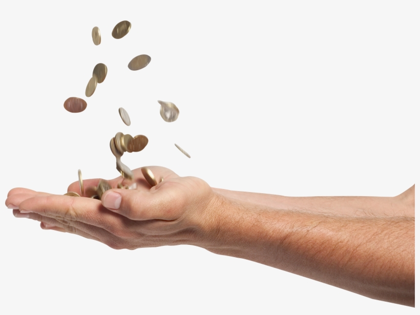 Money In Hand Png - Coin On A Hand Png, transparent png