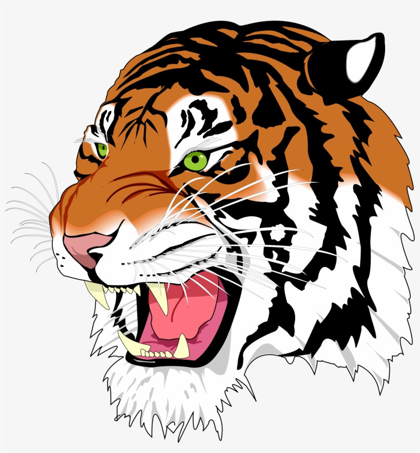 Tiger Clipart Logo ~ Frames ~ Illustrations ~ Hd Images - Svg Tiger, transparent png