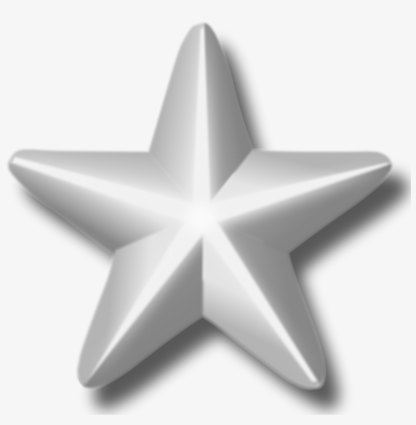 Service Star Silver - Silver Service Star, transparent png