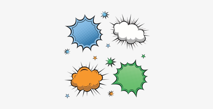 Colorful Comic Label Collection, Comic, Speech, Bubble - Comic Label Png, transparent png