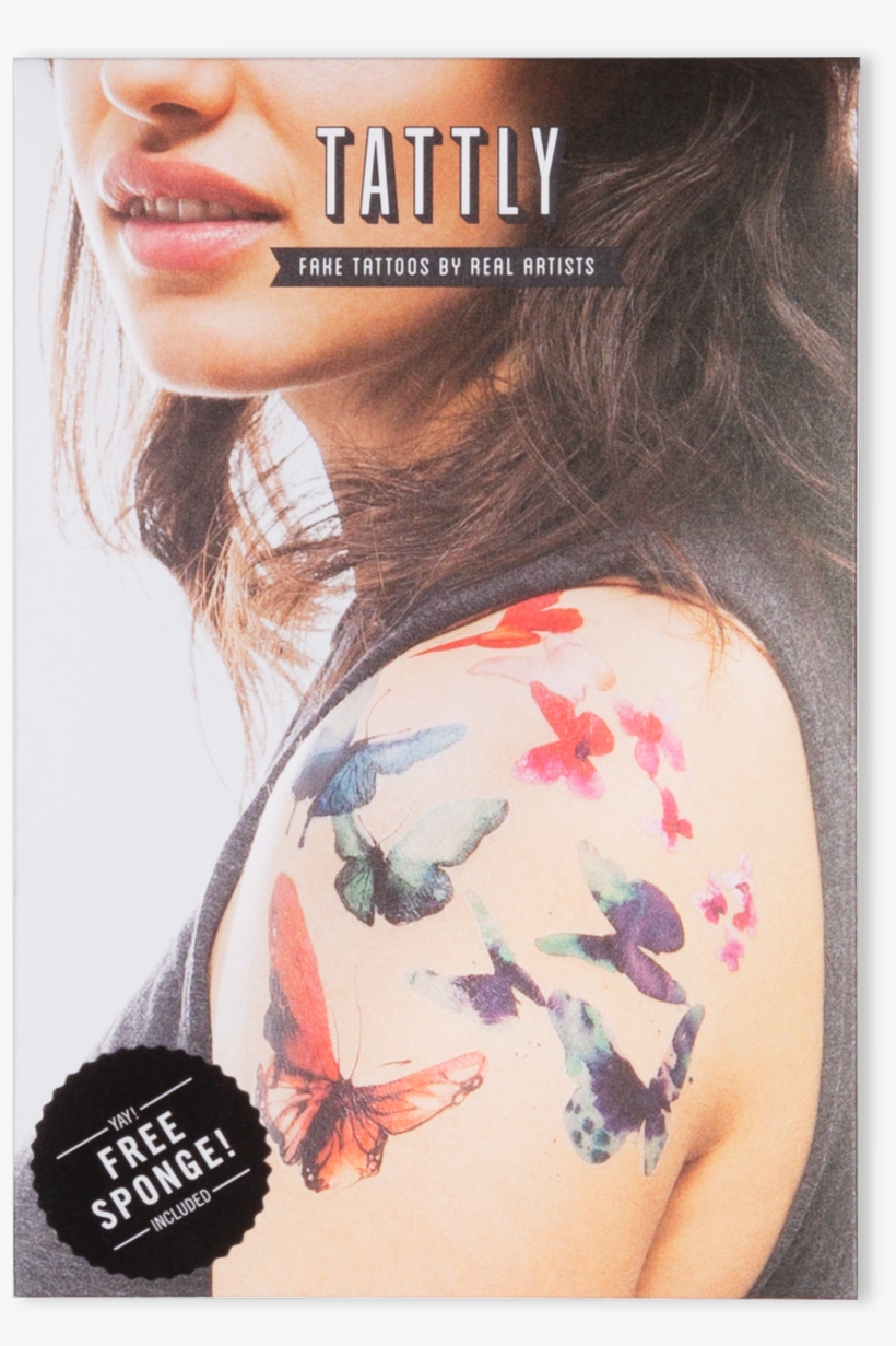 Watercolor Butterflies Set By Stina Persson From Tattly - Tattly Temporary Tattoos - Watercolor Butterflies Set, transparent png