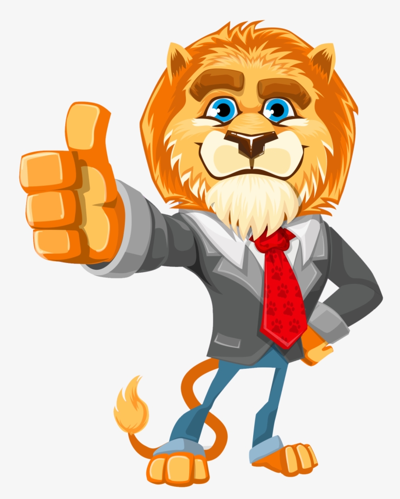 Lion Vector Png Transparent Image - Animal Cartoon Characters Png, transparent png