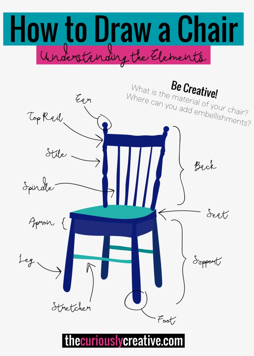 How To Draw A - Watercolor Chair Drawing, transparent png