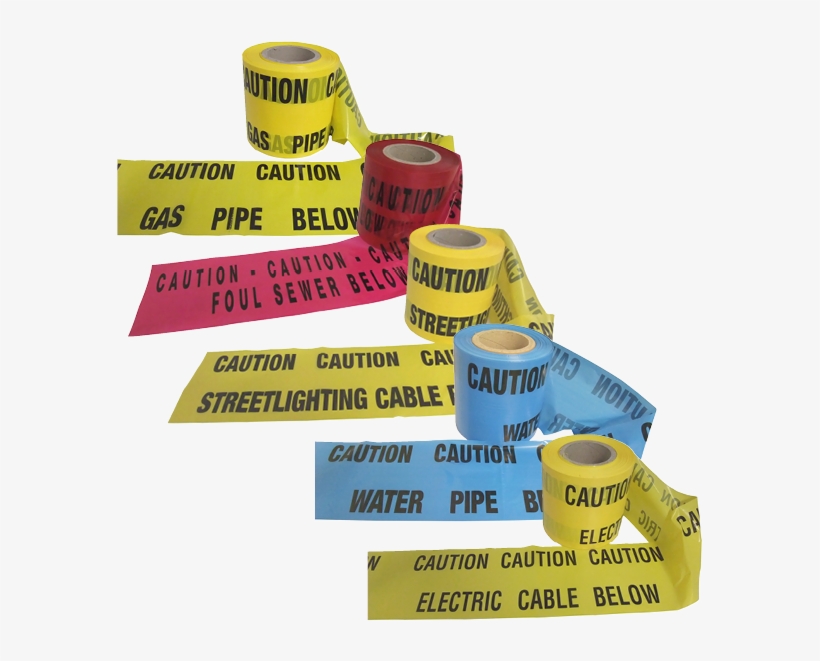 Underground Warning Tape - Everbuild Underground Water Warning Tape 150mm X 365m, transparent png
