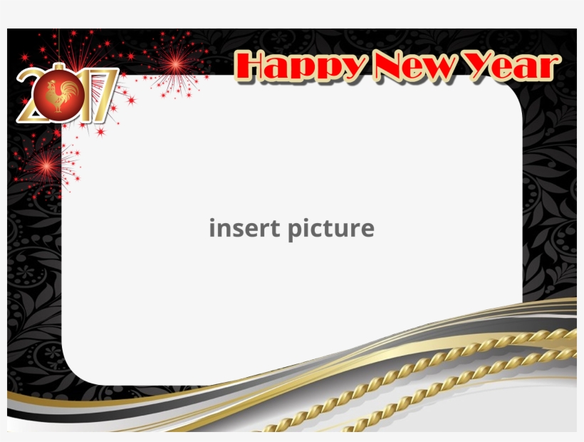 Download Free Printable Happy New Year 2017 Png Frame - Picture Frame, transparent png