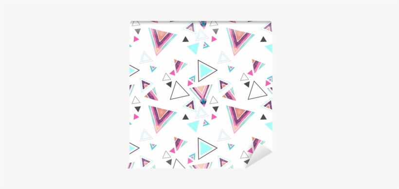 Abstract Watercolor Triangle Seamless Pattern - Photograph, transparent png