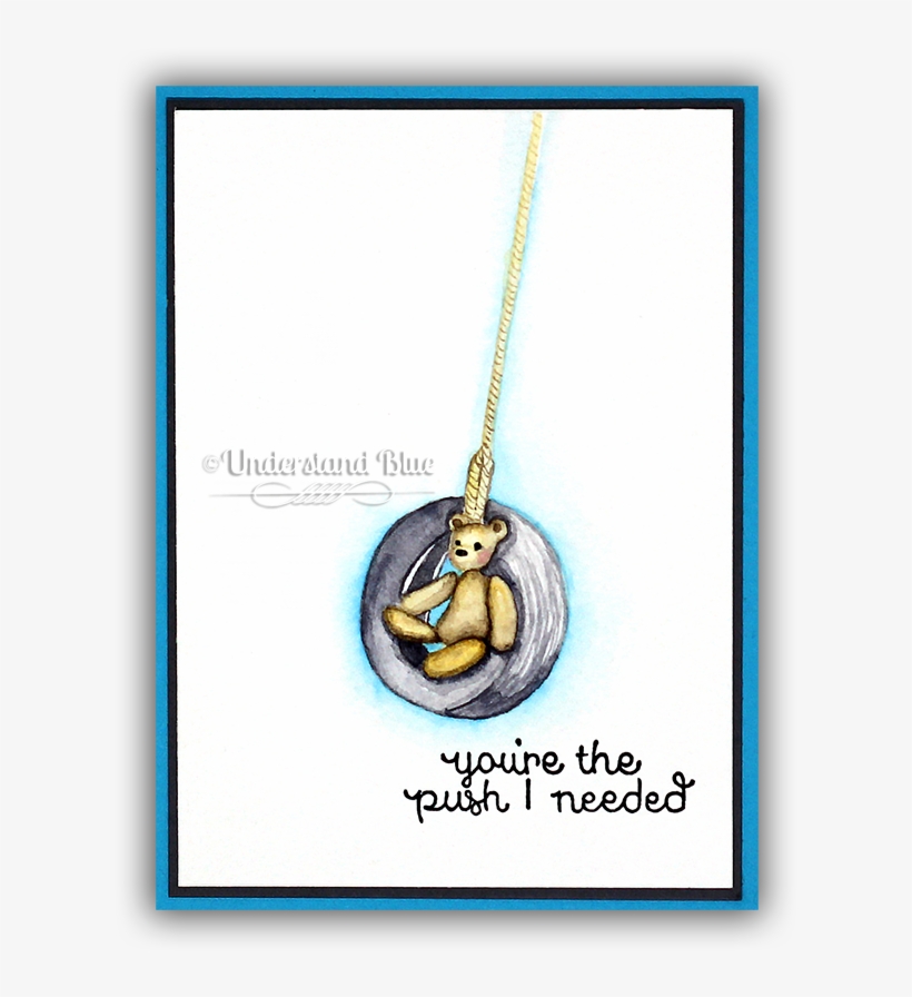 Bear In A Tire Swing No-line Watercolor By Understand - Helga Hufflepuff, transparent png