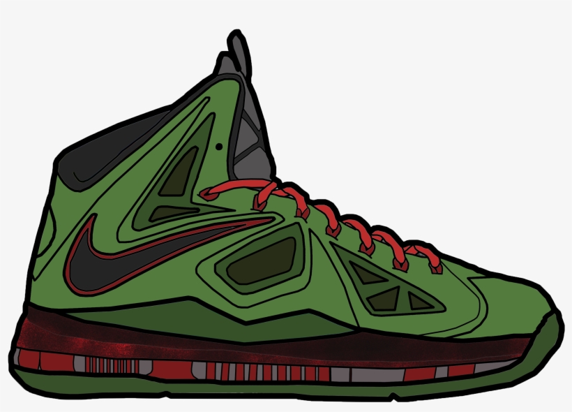 Nike Shoes Vector - Drawing Lebron Shoes, transparent png