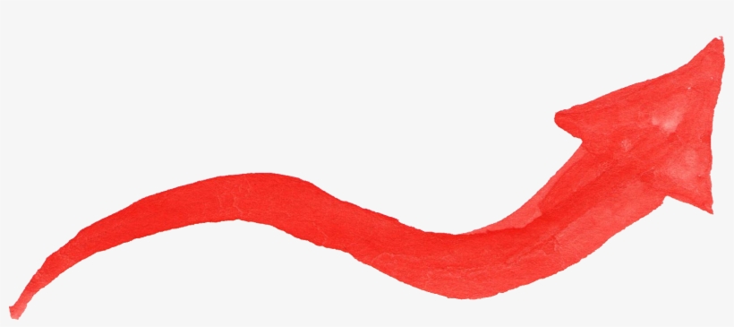 16 Red Watercolor Arrow - Arrow Png, transparent png