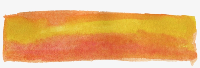 Png File Size - Watercolor Stroke Banner Png Orange, transparent png