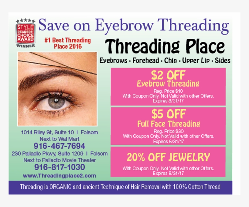July-august 2017 Savings [80 Images] Click Any Image - Eyebrow Threading, transparent png