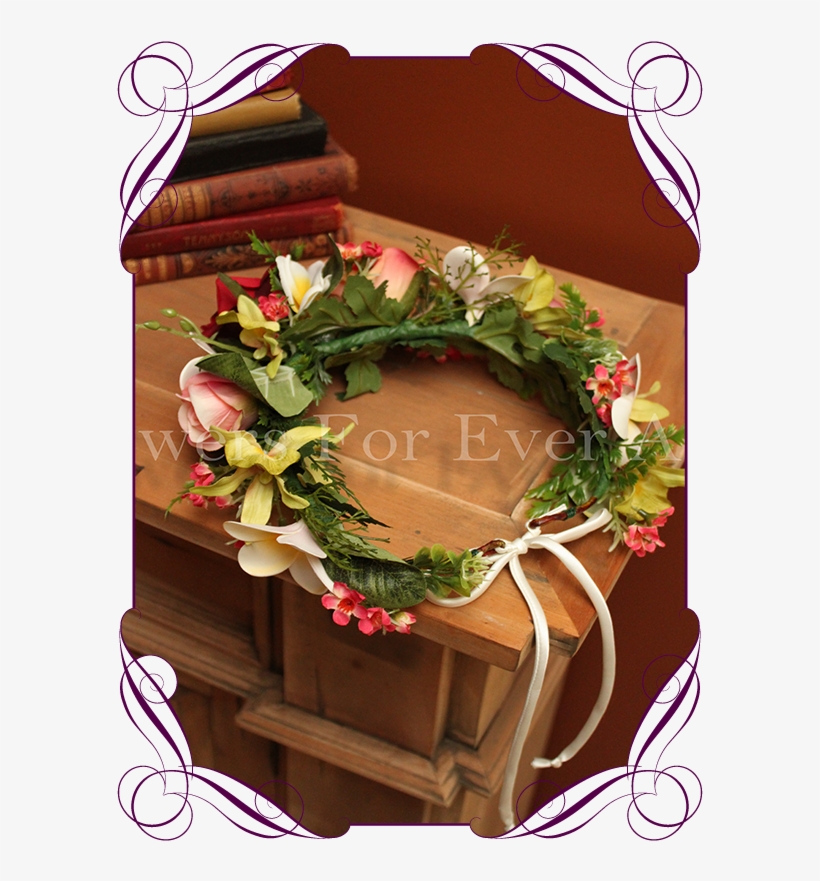 Flower Crown Silk Orchid Rose Frangipani Flower Halo - Australian Native Flower Crown, transparent png