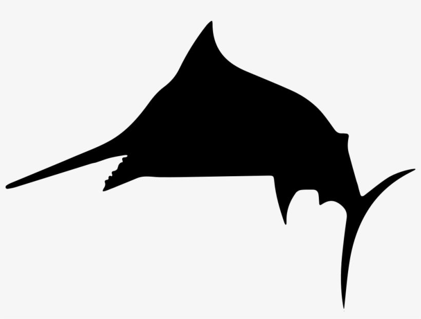 Fish Silhouette Vector - Marlin Silhouette Png, transparent png