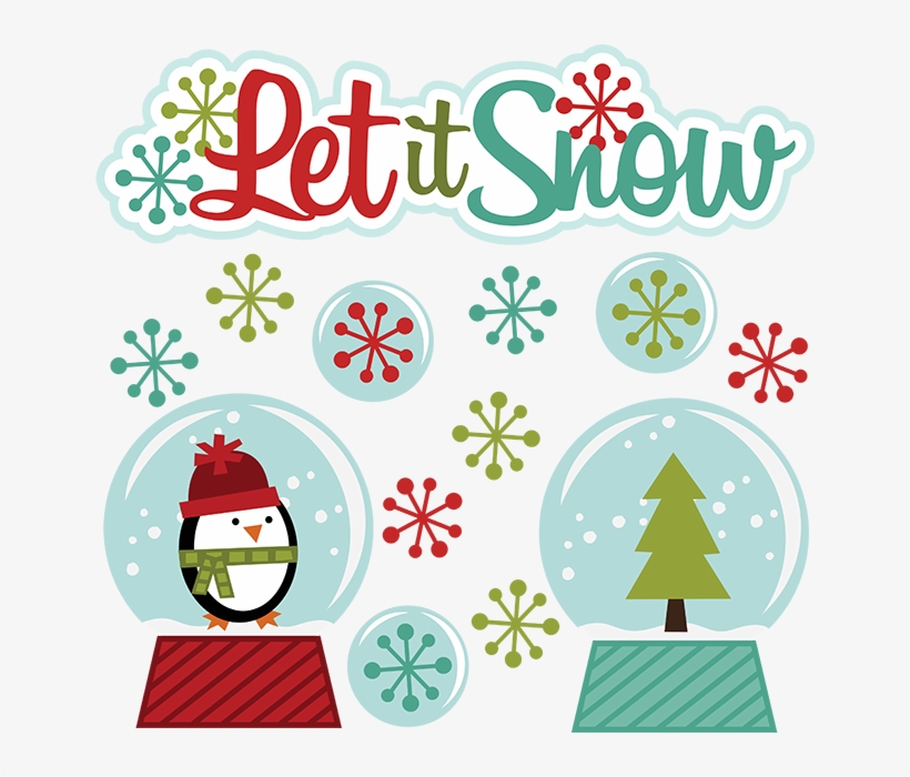 Image Library Library Svg Winter Cut Clip Art Free - Let It Snow Penguin Round Ornament, transparent png