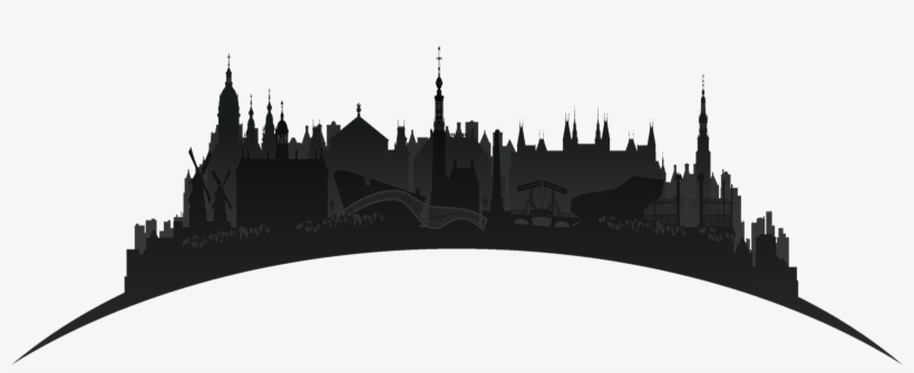 Amsterdam Skyline Silhouette At Getdrawings - Amsterdam Png Silhouette, transparent png