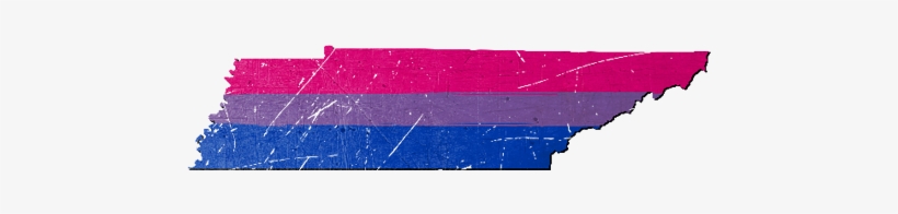 Tennessee Silhouette Bisexual Pride Flag - Tennessee Map Vector, transparent png