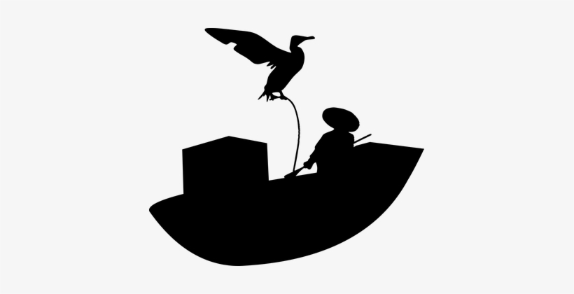 Fisherman, Fishing, Boat, Silhouette - Båt Silhouette, transparent png