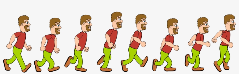 Big Image - Walk Cycle Sprite Sheet, transparent png