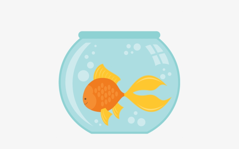 Fish Silhouette At Getdrawings - Goldfish In Bowl Clipart, transparent png