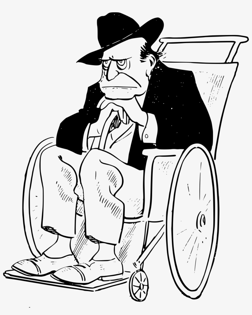 This Free Icons Png Design Of Old Man In A Wheelchair, transparent png
