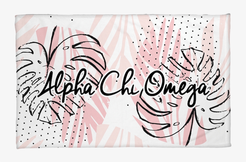 Pink Palms Sorority Beach Towel - Omega Holidays, transparent png