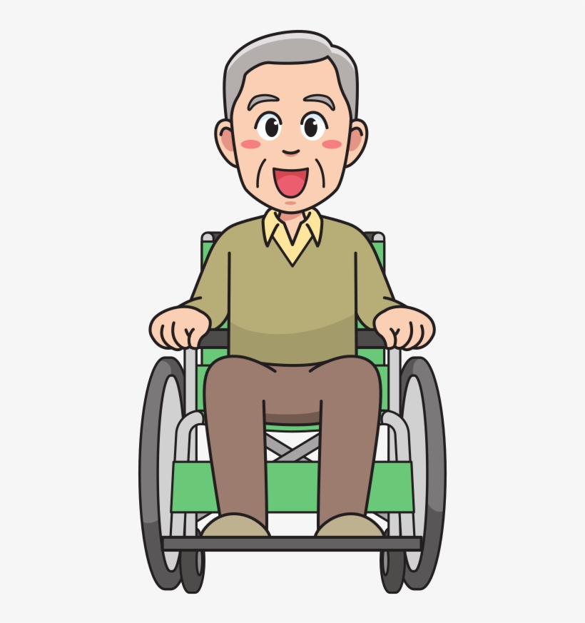 Clipart Freeuse Library Boy In Wheelchair Clipart - Grandfather In The Wheelchair, transparent png