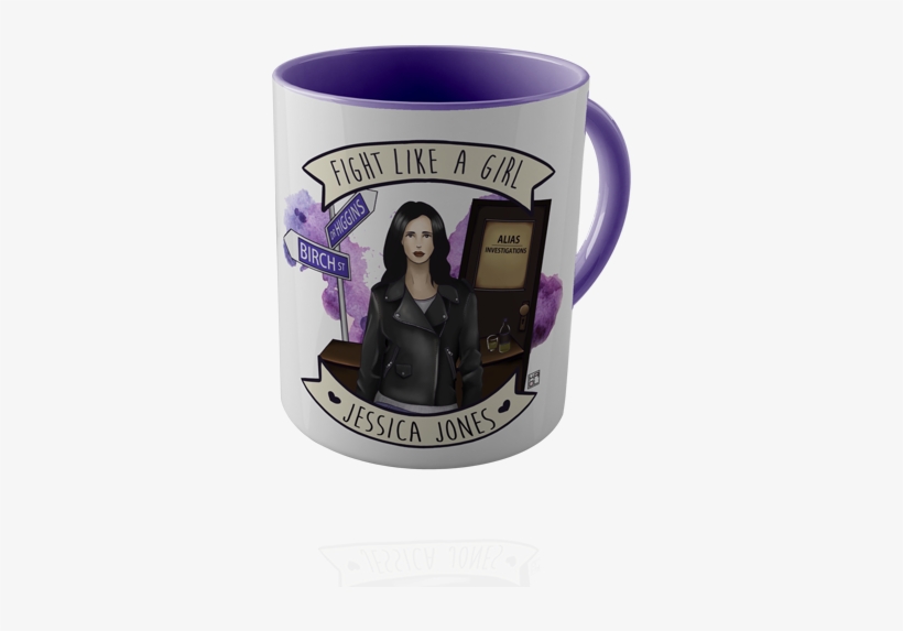 Fight Like A Girl > Jessica Jones - Coffee Cup, transparent png