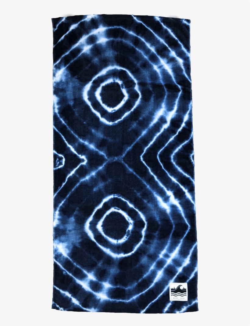 Ub X Noon Pacific Indigo Tie Dye Beach Towel - Motif, transparent png