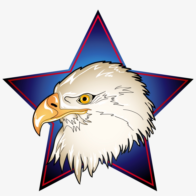 Eagle Head In Blue Star Transparent Png Clip Art Image, transparent png