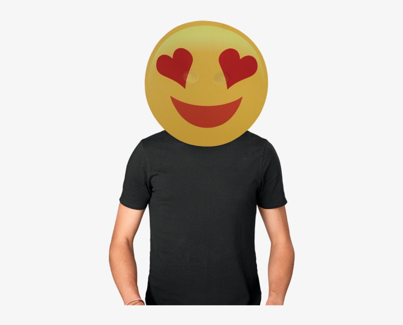 Bobble Hedz Smiling Emoji Mask - T-shirt, transparent png